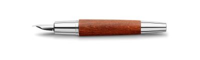 Stylo plume Faber Castell E-motion chrome/brun poirier