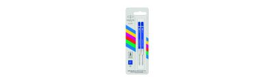 Parker recharges pour stylo gel | pointe fine (0,5 mm) | encre bleue QUINK | lot de 2