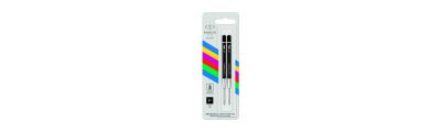 Parker recharges pour stylo gel | pointe fine (0,5 mm) | encre noire QUINK | lot de 2