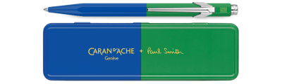 Caran d'Ache 849 PAUL SMITH Stylo Bille Bleu Cobalt & Vert Emeraude - Edition Limitée