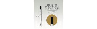 Parker recharge pour rollerball | pointe moyenne | encre noire