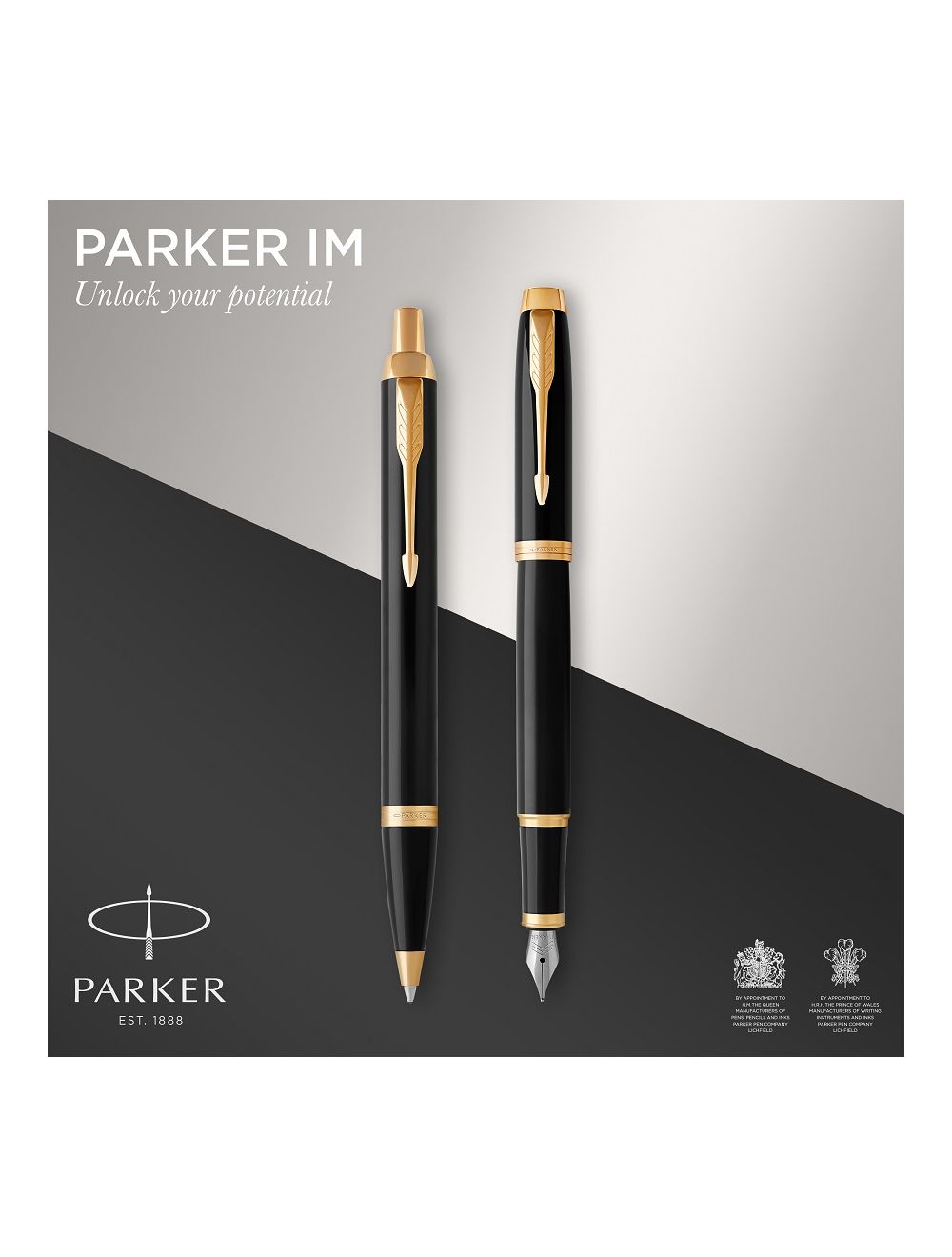 Parker I.M. Black GT Giftset BP+VP Stylo bille ou stylo plume de luxe avec  gravure, marques Parker, Waterman, Cross, Sheaffer, Diplomat, Lamy